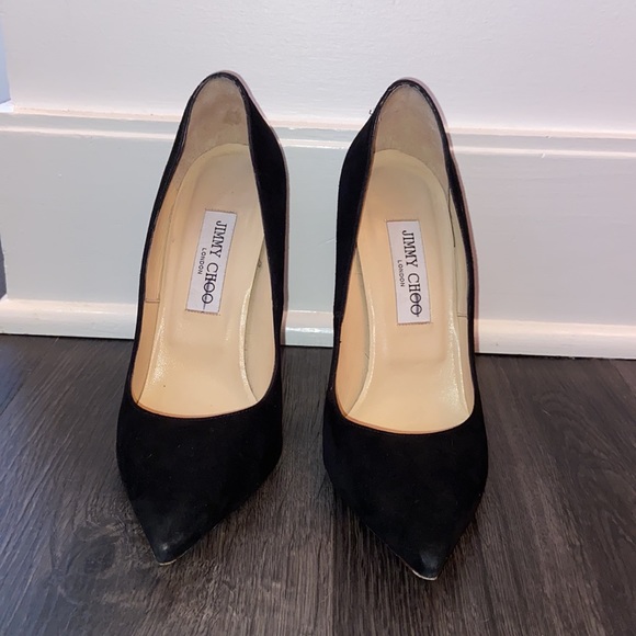 Jimmy Choo Anouk Black Suede Pumps - Picture 2 of 3